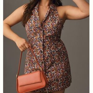 Anthropologie Maeve Amelia Collared Mini Dress Size Large